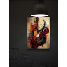Canvasum Boyalı Gitar Tablosu Gençler Için Kanvas Tablo AR030443