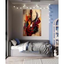 Canvasum Boyalı Gitar Tablosu Gençler Için Kanvas Tablo AR030443