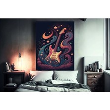 Canvasum Mor Gitar Tablosu Gençler Için Kanvas Tablo AR030440