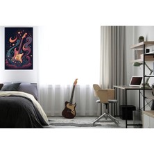 Canvasum Mor Gitar Tablosu Gençler Için Kanvas Tablo AR030440