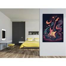 Canvasum Mor Gitar Tablosu Gençler Için Kanvas Tablo AR030440