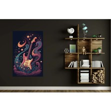 Canvasum Mor Gitar Tablosu Gençler Için Kanvas Tablo AR030440