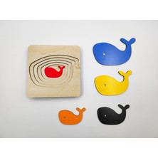 İcons Montessori Katmanlı Puzzle, Tak-Çıkar, Eğitici Puzzle