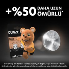 Duracell CR2032 3 Volt Para Pil - CR2032 Lityum Pil 5'li Paket CR2032 Lithium Pil Yuvarlak Pil Para Pil