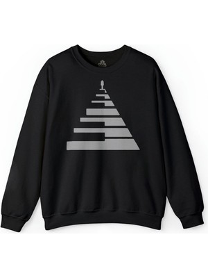 So Cool Kravat Piyano Tuşları Piano Tıe Baskılı Sweatshirt