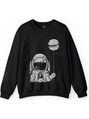 So Cool Astronot Uzay Cosmos Dünya Gezegen Galaksi Baskılı Sweatshirt