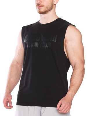 Musclecloth Training Club Drop Arm Kolsuz T-Shirt Siyah