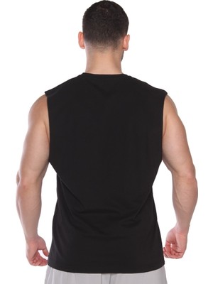 Musclecloth Training Club Drop Arm Kolsuz T-Shirt Siyah