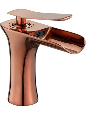 HT Prima Şelale Lavabo Bataryası - Rose Gold