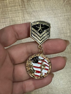 Gönülden Tasarım 6x3 cm Amerika Özgürlük Yıldızlı Broş Yaka Iğnesi Kot Iğnesi