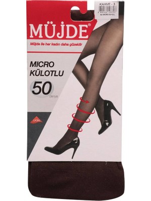 Müjde Micro Külotlu Çorap 50 Den | Kahve