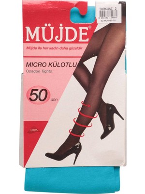 Müjde Micro Külotlu Çorap 50 Den | Turkuaz