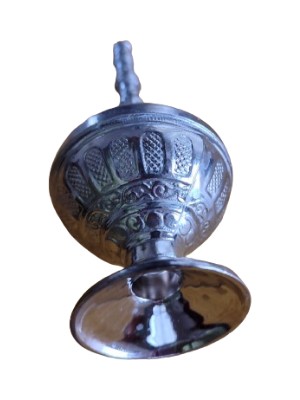 Ony Yapım Osmanlı Gümüş Kaplama Cami Motifli Dekoratif Güldanlık