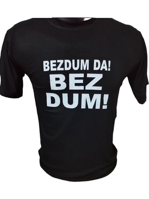 Çelik Auto Baskılı Pamuklu Likralı T-Shirt Beyaz Yazılı Siyah CLK-120