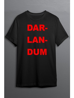 Çelik Auto Baskılı Pamuklu Likralı T-Shirt Kırmızı Yazılı Siyah CLK-161