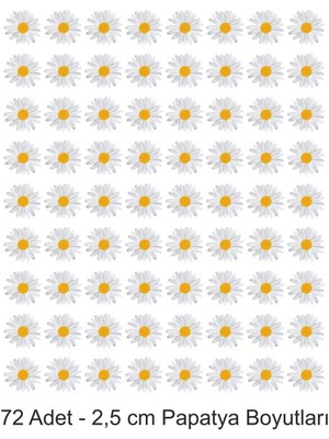 Atölye7 Tasarım Yenilebilir Kağıt Papatya Resimli Pasta Kurabiye Cupkek Üstü Şekerli Kağıt Baskısı