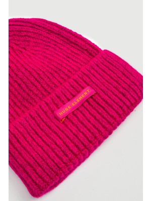 Huge Element Huge Beanie Small Tag Dark Pink