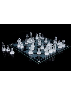 Bernami Glass Chess Cam Satranç Takımı (25 cm x 25 Cm)