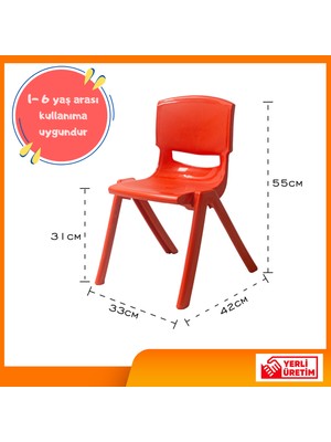 Ofis Fix Plastik Çocuk Sandalyesi - Anaokulu Sandalyesi - Çocuk Sandalyesi - Plastik Sandalye