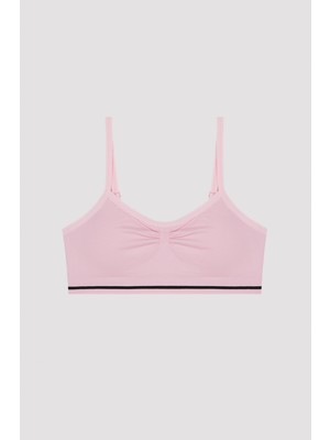 Penti Kız Çocuk Açık Pembe Seamless Crop üst