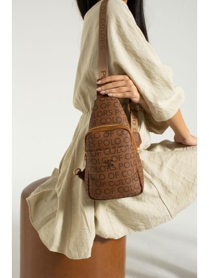 Impolo Suzi Kamelempirme Baskı Kadın Bel ve Omuz Çantası 31X18 Ebatında