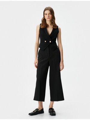 Koton Culotte Pantolon Bol Paça Kumaş Yüksek Bel