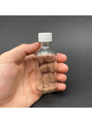 JUNİBELİW 8 Adet 50ML Cam Şişe Beyaz Plastik Kapaklı Çok Amaçlı Shot Şişesi Meyve Suyu Shot Şişesi 8X50ML