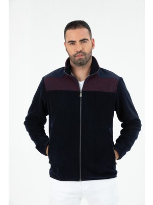 G-FOX Erkek Anti-Pilling Tüylenme Yapmayan Soğuga Dayanıklı Tam Fermuarlı Dik Yaka sweatshirt Polar ceket 9744