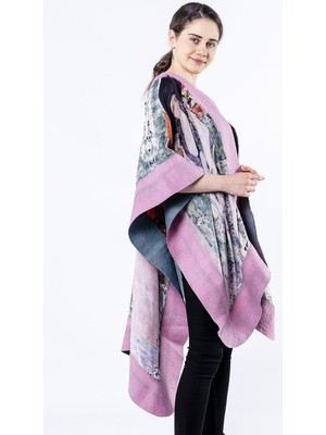 Nomads Felt Ipek Keçe Panço | Adele Bloch Bauer (1) Pembe-Yeşil | Nomads Felt