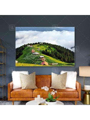 SML Tablo Karadeniz Rize Pokut Yaylası Doğa Manzara Yatay Kanvas Tablo