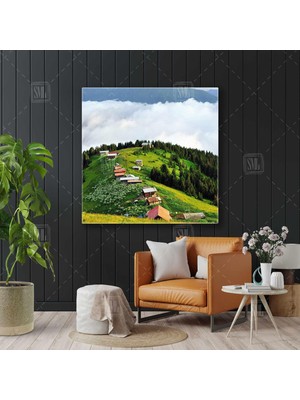 SML Tablo Karadeniz Rize Pokut Yaylası Doğa Manzara Kare Kanvas Tablo