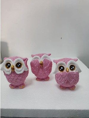 Sofun Dekoratif Üçlü Baykuş Biblo