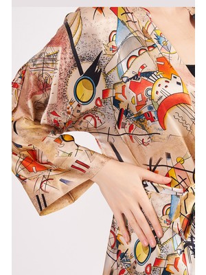 Nomads Felt Ipek Uzun Kimono Kaftan | Kandinsky Bustling Aquarelle | Nomads Felt