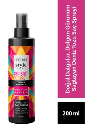 URBAN Care Style Guide Deniz Tuzu Etkili Doğal Dalga Sağlayan Saç Spreyi-200 ML