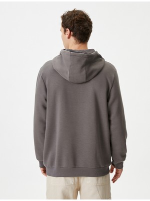 Koton Kolej Hoodie Slogan Baskılı Kanguru Cep Detaylı