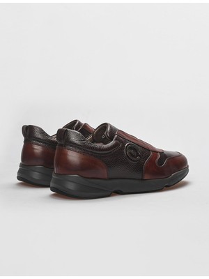 Cabani Hakiki Deri Kahverengi İçi Kürklü Erkek Spor Ayakkabı