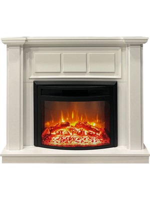 Dlc Hitit Desen Elektrikli Şömine 2613L 900W/1800W Isı Ayarı ile Beyaz Renkli Şık Tasarım