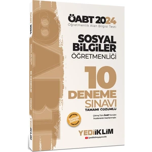 Yediiklim Yayınları 2024 ÖABT Sosyal Bilgiler Öğretmenliği Tamamı Çözümlü 10 Deneme Sınavı