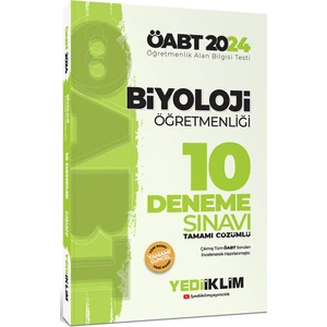Yediiklim Yayınları 2024 ÖABT Biyoloji Öğretmenliği Tamamı Çözümlü 10 Deneme Sınavı