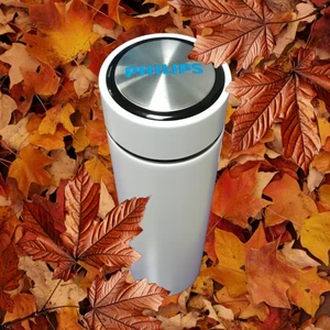 Logolu 500ML Beyaz Çelik Termos