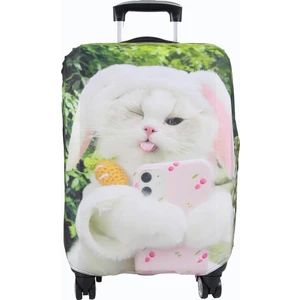 My Saraciye 84 Tavşan Kedi Valiz Bavul Kılıfı Tavşan Kedi 84