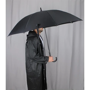 Kemer Dünyası Baston Saplı Büyük Protokol Boy Fiber Telli Kaliteli Siyah Şemsiye