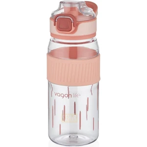 550ML Rahat Içim Desenli Silikon Gövde Kilitlenebilir Kapaklı Polikarbon Matarası