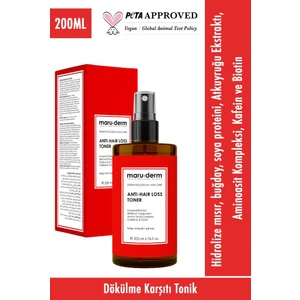 Maruderm Saç Tonik | Biotin & Kafein Saç Toniği Sağlıklı Uzamaya Yardımcı 200 ml | Vegan