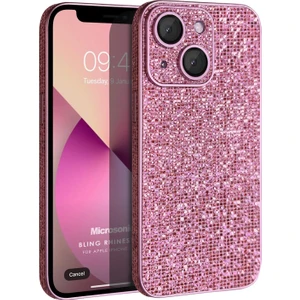 Apple iPhone 14 Plus Kılıf Bling Rhinestones Pembe