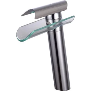 HT Prima Şelale Cam Çanak Banyo Bataryası - Krom
