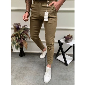 Erkek Slimfit Keten Pantolon