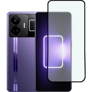 Realme Gt3 / Gt Neo 5 Tam Kaplayan Çerçeveli Tempered Ekran Koruyucu - Siyah AL3276