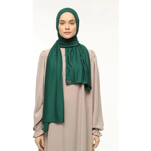 Tesettür Penye Şal Düz-Koyu Yeşil