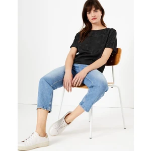 Marks & Spencer Jakarlı Straight Fit Bluz